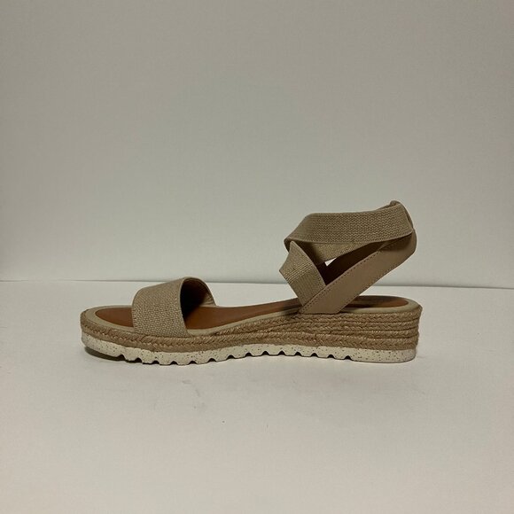 Lucky Brand Thimba Natural Sandals, Size 8, Women's Shoes, Ankle Wrap Espadrille - Picture 6 of 12